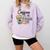 Coffee Gives Me Teacher Power Teacher Elementary Women Comfort Colors Sweatshirt Orchid