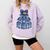 Coquette Bow Book Tree Merry Christmas Xmas Teacher Holiday Comfort Colors Sweatshirt Orchid Coquette Bow Book Tree Merry Christmas Xmas Teacher Holiday Comfort Colors Sweatshirt Orchid
