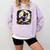 Cute Boston Terrier Halloween Costume Dog Lover Women Girls Comfort Colors Sweatshirt Orchid
