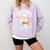 Cute Ghost Reading Book Librarian Teacher Halloween Costume Comfort Colors Sweatshirt Orchid
