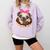 Cute Pug Shirt Donut Girls Dog Comfort Colors Sweatshirt Orchid