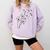 Dandelion Boston Terrier Flower Floral Bostie Tree Comfort Colors Sweatshirt Orchid
