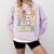 Dual Language Crew Bilingual Spanish Teacher Back To School For Men Women Comfort Colors Sweatshirt Orchid