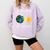Earth Rotation Earth Day Science Teacher Kids Women Comfort Colors Sweatshirt Orchid