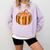 Fall Book Halloween Costume Autumn Pumpkin Teacher Kids Comfort Colors Sweatshirt Orchid