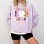 First Grade Boo Crew Teacher Student Halloween Costume Comfort Colors Sweatshirt Orchid