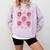 First Grade Is My Jam Strawberry First Grade Teacher Women Comfort Colors Sweatshirt Orchid