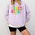 First Grade Team Teacher Back To School 1st Grade Squad Kids Comfort Colors Sweatshirt Orchid