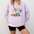 Floral Beakers Chemistry Lab Teacher Comfort Colors Sweatshirt Orchid