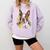 Floral Boston Terrier Comfort Colors Sweatshirt Orchid