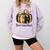 Fun Fall Book Lover Cute Teacher Student Halloween Comfort Colors Sweatshirt Orchid