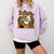 Ghost Library Reading Books Halloween Librarian Teacher Comfort Colors Sweatshirt Orchid