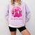 Ghost And Witch Boston Terrier Dog In October We Wear Pink Comfort Colors Sweatshirt Orchid