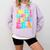 In My Glowing Teacher Era Groovy Colorful Bright Comfort Colors Sweatshirt Orchid In My Glowing Teacher Era Groovy Colorful Bright Comfort Colors Sweatshirt Orchid
