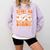 Groovy Teacher Halloween Trick Or Teach Ghost Men Women Kids Comfort Colors Sweatshirt Orchid