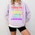 Growth Mindset Teacher Positive Message Inspirational Quote Comfort Colors Sweatshirt Orchid