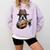 Guitar Shirt Boston Terrier Dog Playing Acoustic Guitar Comfort Colors Sweatshirt Orchid