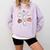 Halloween Advocate Heat Transfers Special Education Teacher Men Women Comfort Colors Sweatshirt Orchid