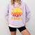 Halloween Costume Teacher Love Brains Zombie Comfort Colors Sweatshirt Orchid