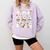 Halloween Ghost Music Teacher Playing Instruments Comfort Colors Sweatshirt Orchid