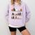 Halloween Library Ghost Books Teacher Spooky Trick Or Teach Comfort Colors Sweatshirt Orchid