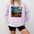 Halloween Pumpkin Starry Night Van Gogh Art Teacher Comfort Colors Sweatshirt Orchid
