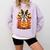Halloween Retro Boston Terrier Comfort Colors Sweatshirt Orchid