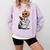 Halloween Skeleton Boston Terrier Comfort Colors Sweatshirt Orchid