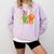 Halloween SPED Teacher Boo In ASL Boo Hands Sign Language Comfort Colors Sweatshirt Orchid