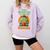 Halloween Teacher Librarian Monster Reading Books Men Women Kids Comfort Colors Sweatshirt Orchid