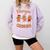 Hangin With My Cookies Gingerbread Women Christmas Teacher Comfort Colors Sweatshirt Orchid