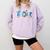 Hanukkah Leopard Plaid Teacher Chanukah Jewish Women Men Comfort Colors Sweatshirt Orchid
