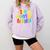 Happy 100th Day Of School 100 Days Brighter Girls Teacher Comfort Colors Sweatshirt Orchid