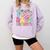 Happy 100th Day Of School 100 Days Brighter Teachers Kids Comfort Colors Sweatshirt Orchid