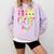 Happy Dot Day 2025 Teacher Kids Girls Colorful Polka Dot Day Comfort Colors Sweatshirt Orchid