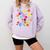 Happy Dot Day Colorful Polka Dot Art Teacher Student Kids Comfort Colors Sweatshirt Orchid