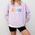 Happy Fri-Yay Fri Yay Teacher Student Friday Weekend Comfort Colors Sweatshirt Orchid