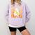 Happy Fri-Yay Friday Lovers Groovy Teacher Life Halloween Comfort Colors Sweatshirt Orchid