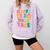 Happy To See Your Face Teacher Disco Ball Back To School Comfort Colors Sweatshirt Orchid Happy To See Your Face Teacher Disco Ball Back To School Comfort Colors Sweatshirt Orchid