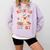 Haunted By 67 Boo Ghost Teacher 6 7 Halloween Costume Comfort Colors Sweatshirt Orchid