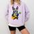 Hawaiian Boston Terrier & Pineapple Ukulele Summer Vacation Comfort Colors Sweatshirt Orchid