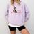 Heartbeat Boston Terrier Dog Comfort Colors Sweatshirt Orchid