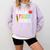 Hello First Grade Team 1st Grade Back To School Teacher Kids Comfort Colors Sweatshirt Orchid
