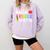 Hello Kindergarten Team Kinder Back To School Teacher Kids Comfort Colors Sweatshirt Orchid
