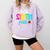 Hello Sixth Grade Cute Back To School 6th Grade Teacher Kids Comfort Colors Sweatshirt Orchid