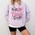 Hello Third Grade First Day Of School Coquette Teacher Girl Comfort Colors Sweatshirt Orchid