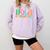 Hola Estudiantes Maestra Back To School Spanish Teacher Comfort Colors Sweatshirt Orchid