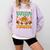 Humor I Teach The Cutest Turkeys Thanksgiving Teacher Comfort Colors Sweatshirt Orchid