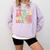 It's Beautiful Day For Learning Retro Teacher Students Women Comfort Colors Sweatshirt Orchid