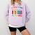 Its Okay To Feel All The Feels Mood Color Crayons Teacher Comfort Colors Sweatshirt Orchid